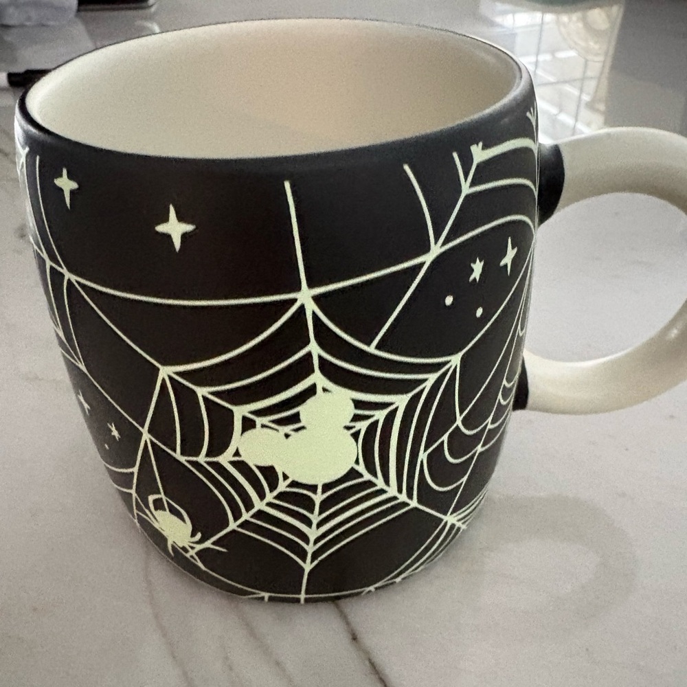 Disney Glow in the Dark Mickey Mouse  Spiderweb Mug